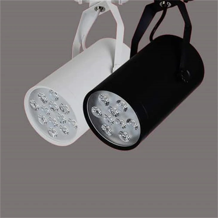 Black White Round Track Light