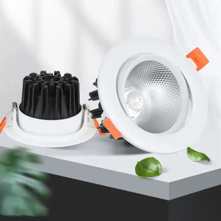 Round Aluminum Embedded COB LED Downlight factory