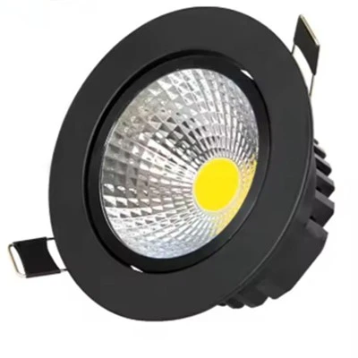 Czarna wpuszczana lampa sufitowa